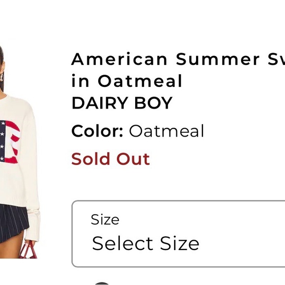 Dairy Boy Cream Sweater with Star Patterned Letters - Picture 4 of 6